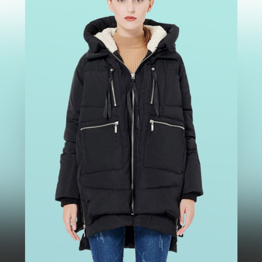 7 For All Mankind thermal puffer hooded jacket S